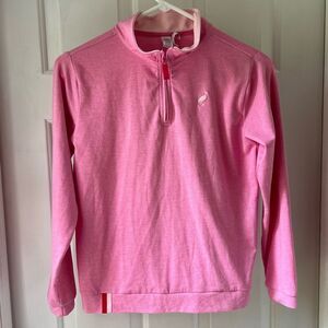 The Beaufort Bonnet Company Girls Pink Pullover with Navy Trim Size 10